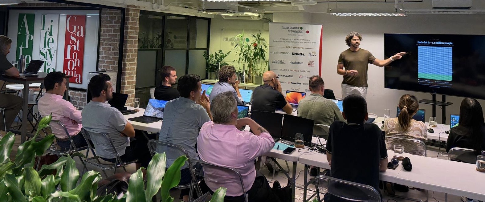 Midas Analytics running a workshop at the Italian Chamber of Commerce, Hong Kong
